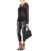 Gold Hawk Sheer blouse black