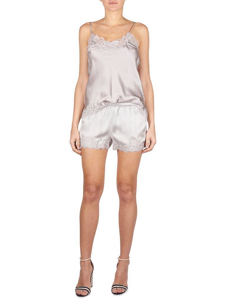 Gold Hawk Floral shorts with lace grey