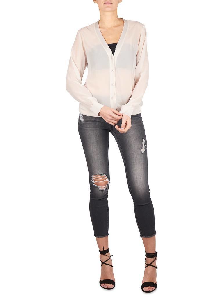 Gold Hawk Sheer blouse pale roze