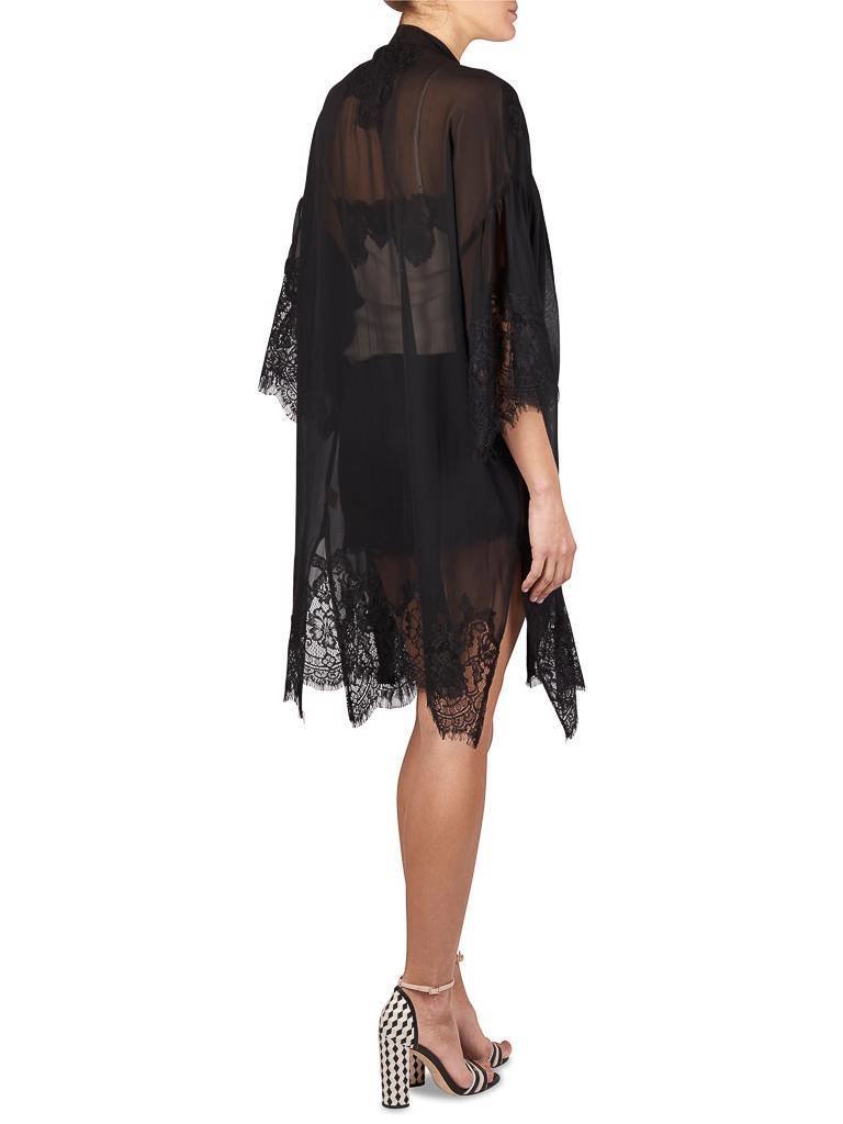 Gold Hawk Kimono met kant zwart