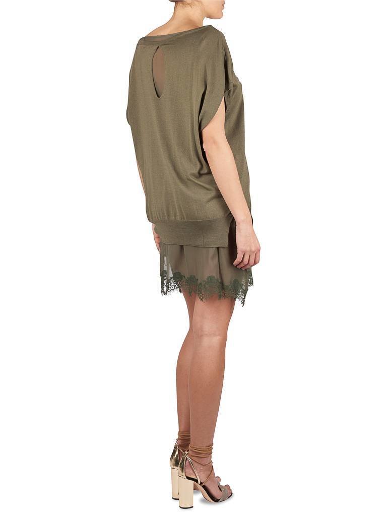 Gold Hawk Dress army green