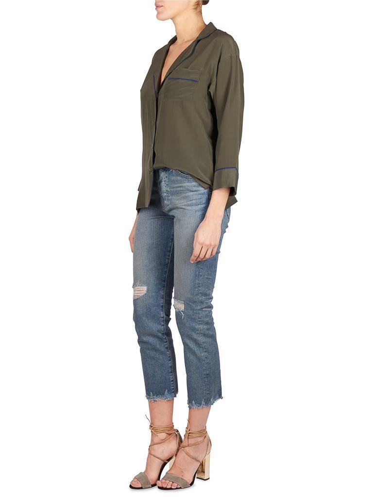 Gold Hawk Pyjama blouse army green