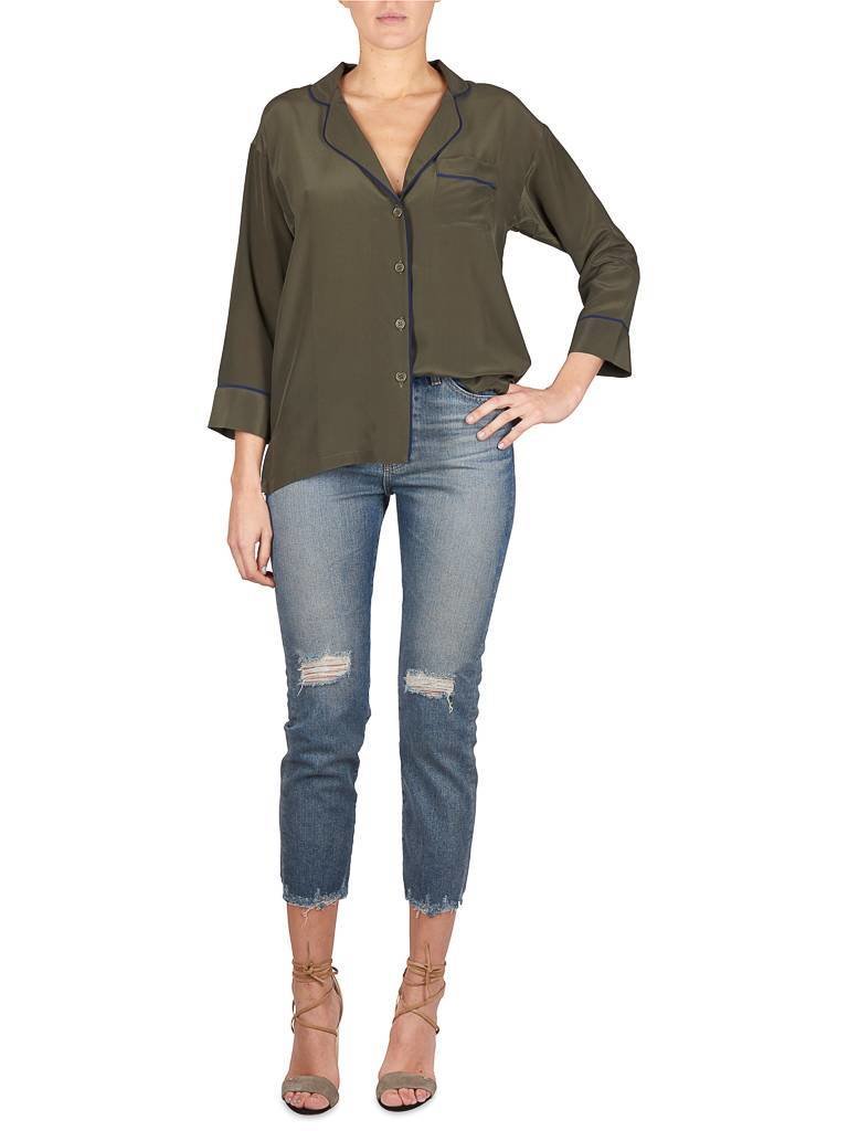 Gold Hawk Pyjama blouse legergroen