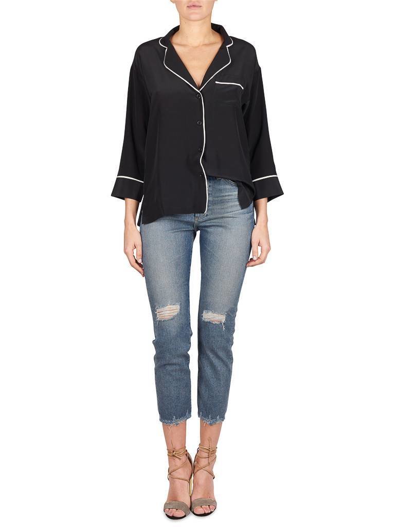 Gold Hawk Pyjama blouse black