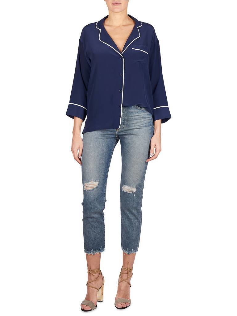 Gold Hawk Pyjama blouse dark blue