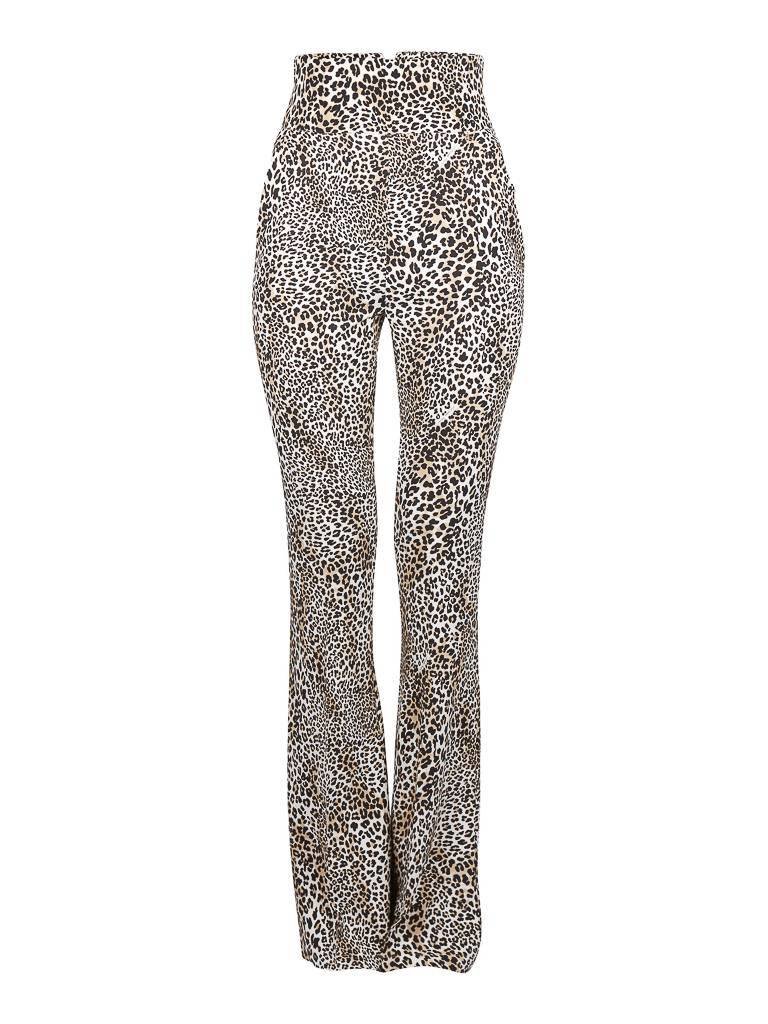 Elisabetta Franchi Leopardenmuster Hose beige