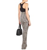 Elisabetta Franchi Leopard print trousers beige