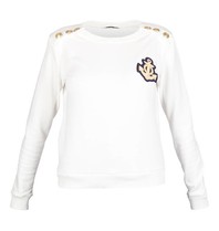 Pierre Balmain Sweater met anker applicatie wit