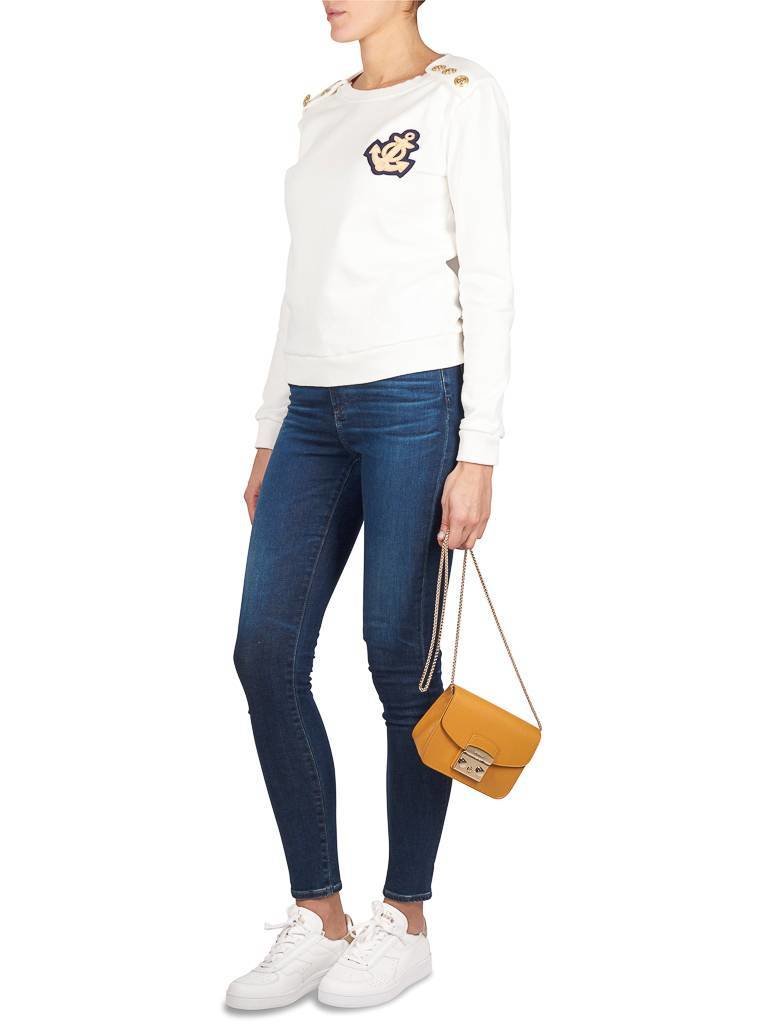 Pierre Balmain Sweater met anker applicatie wit