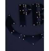 Pierre Balmain T-shirt met metallic applicatie donkerblauw