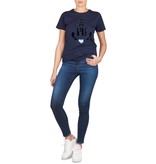 Pierre Balmain T-shirt met metallic applicatie donkerblauw