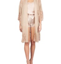 Gold Hawk Kimono met kant beige