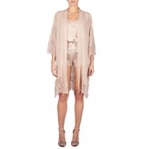 Gold Hawk Kimono met kant nude