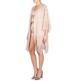 Gold Hawk Kimono with lace nude