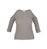 Áeron Geerntetes Hülse offen Schulterober schwarz-creme