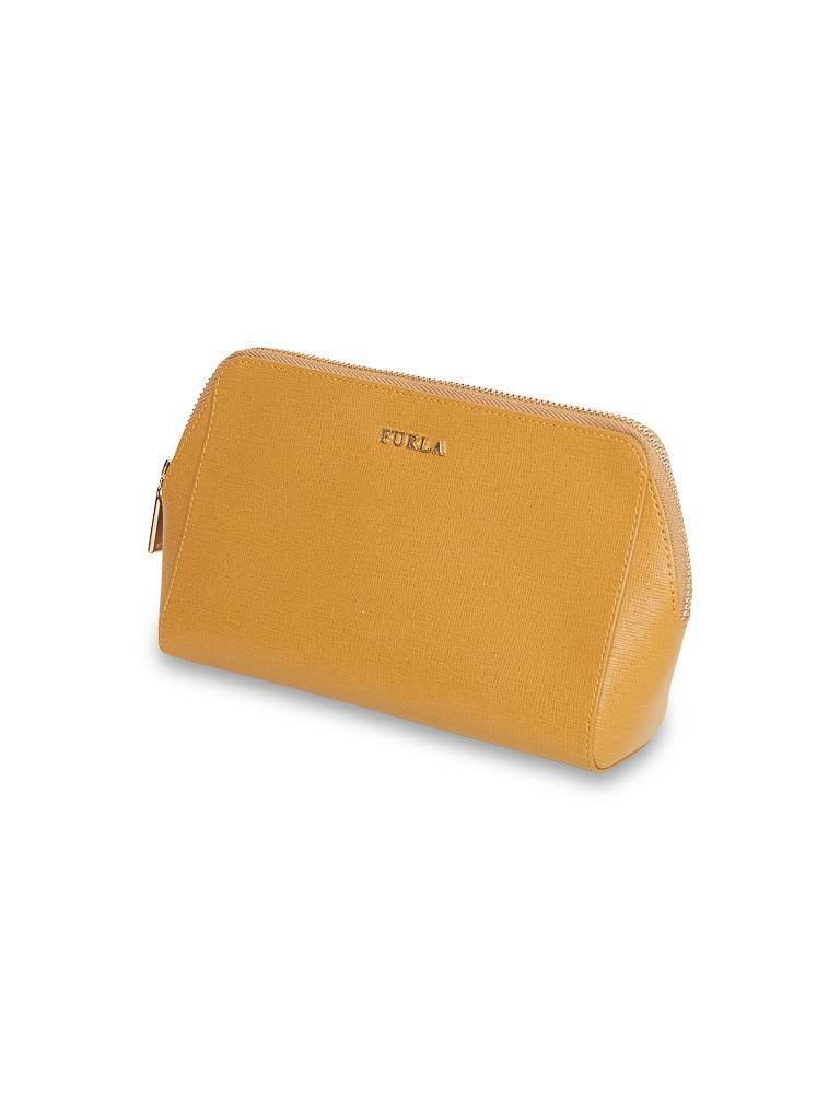 Furla Electra toilettasjes okergeel grijs wit