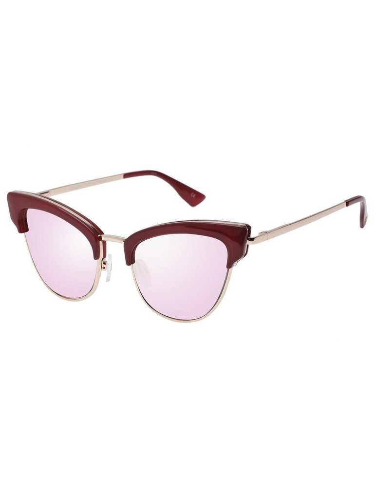 Le Specs Luxe Ashanti zonnebril garnet rose