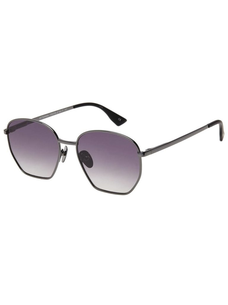 Le Specs Luxe Ottoman Sonnenbrille schwarz Nickel