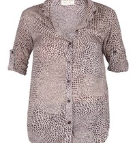 Bella Dahl Printed blouse truffle beige