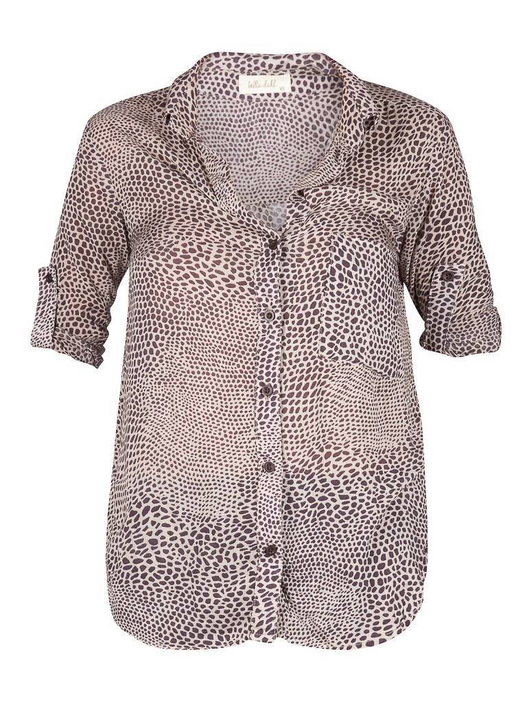 Bella Dahl Printed blouse truffle beige
