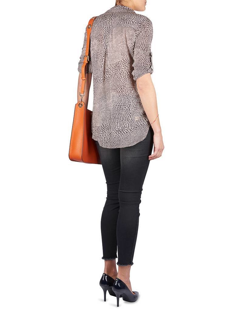 Bella Dahl Beprinte blouse truffel beige