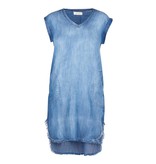 Bella Dahl V-Ausschnitt T-Shirt-Kleid Denimblau