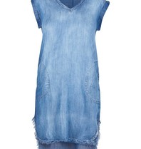 Bella Dahl V-Ausschnitt T-Shirt-Kleid Denimblau