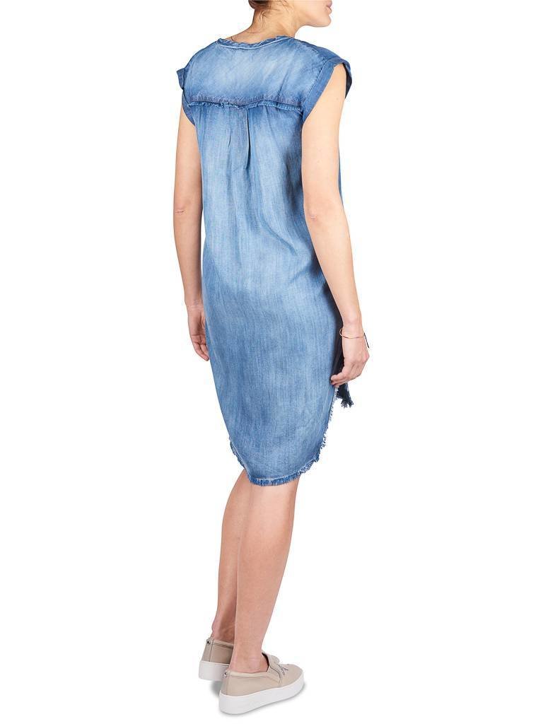 Bella Dahl V-Ausschnitt T-Shirt-Kleid Denimblau