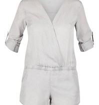 Bella Dahl Overslag jumpsuit lichtgrijs