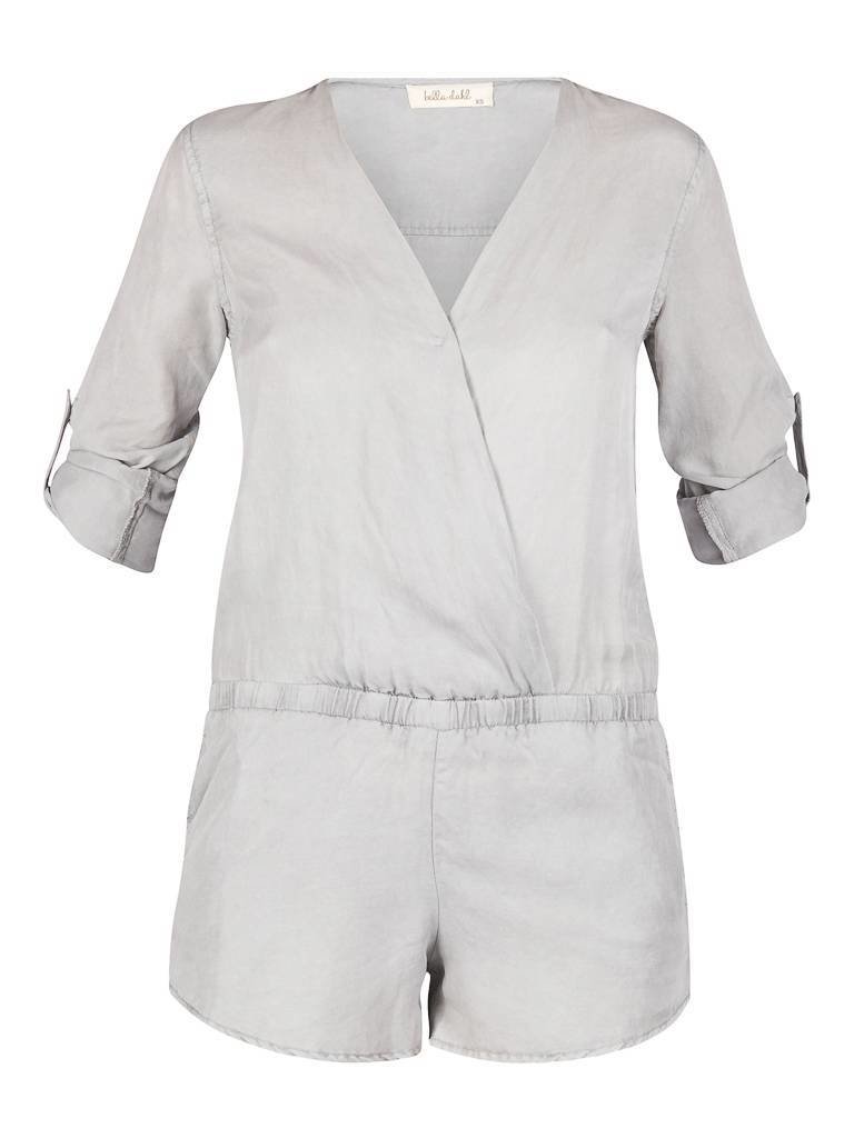 Bella Dahl Overslag jumpsuit lichtgrijs