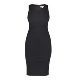 Michael Kors Gebreide V-hals jurk zwart