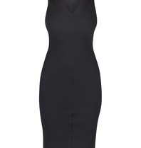 Michael Kors Knitted V-neck dress black