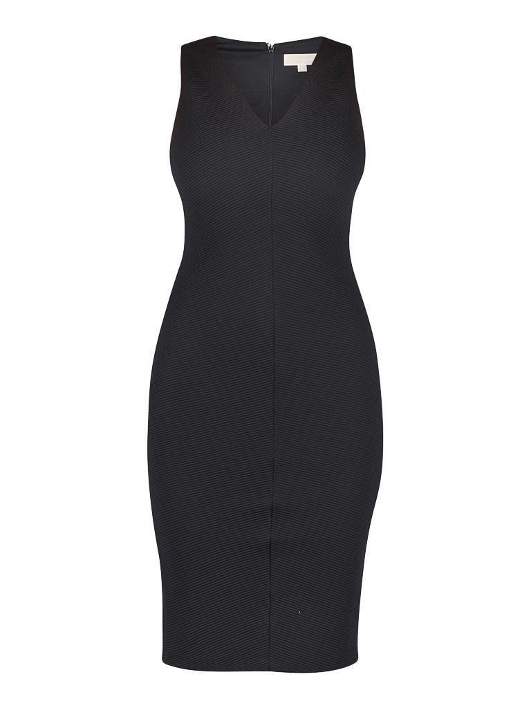 Michael Kors Knitted V-neck dress black