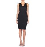 Michael Kors Knitted V-neck dress black