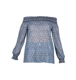 Michael Kors strapless top met print blauw