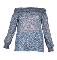 Michael Kors Strapless top met print blauw
