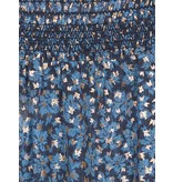 Michael Kors Strapless top with print blue