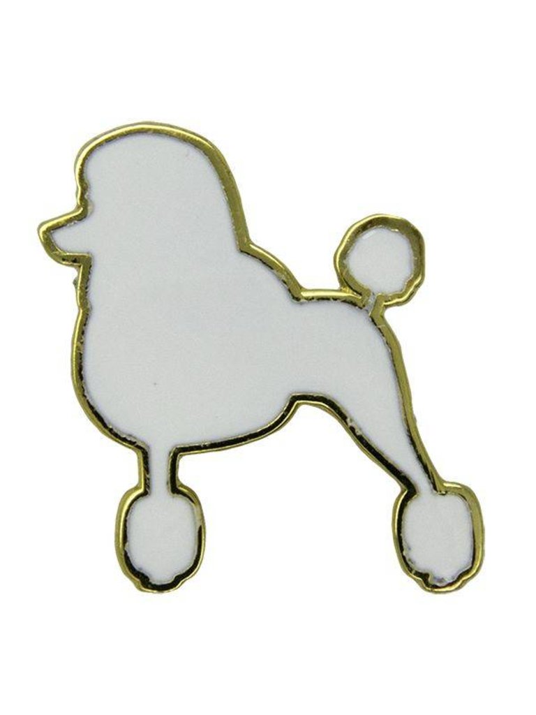 Godert.me Parisian Poodle Pin Weiß gold