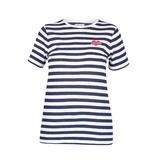 Zoe Karssen Sucker T-shirt blauw-wit gestreept