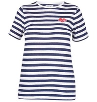 Zoe Karssen Sucker T-shirt blauw-wit gestreept