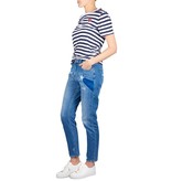 Zoe Karssen Sucker T-shirt blauw-wit gestreept