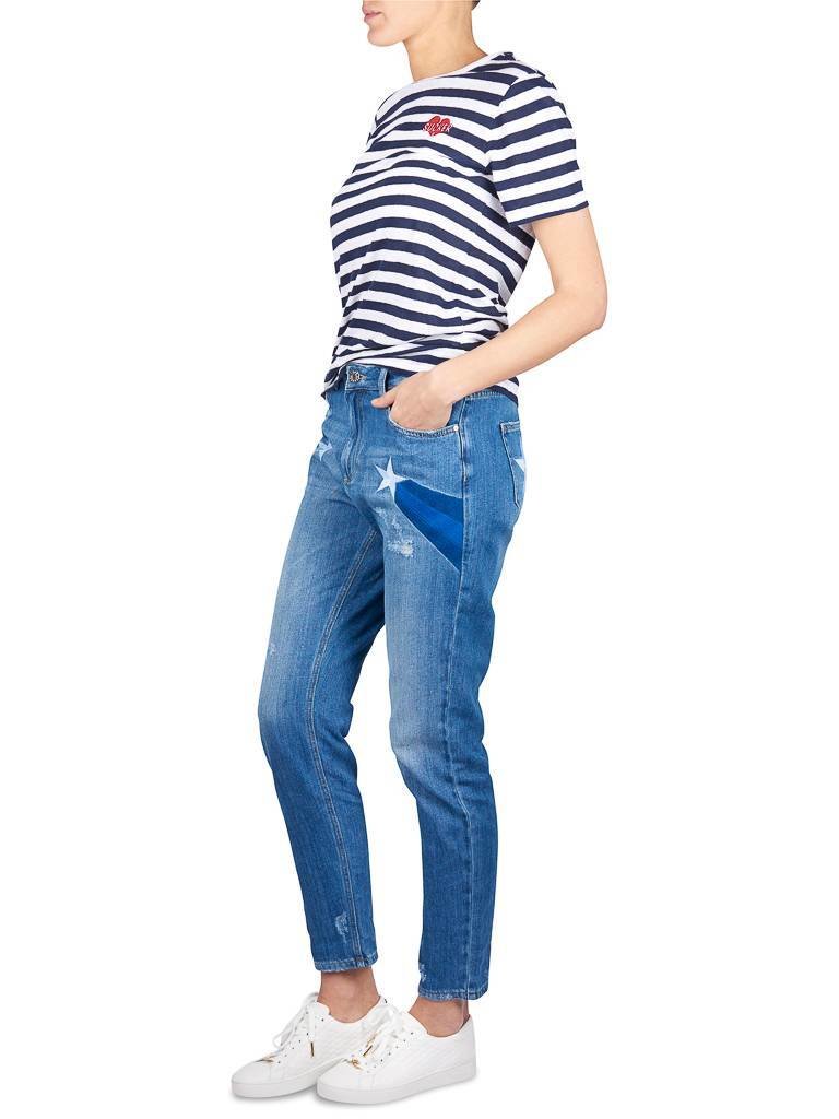 Zoe Karssen Sucker T-shirt blue-white striped