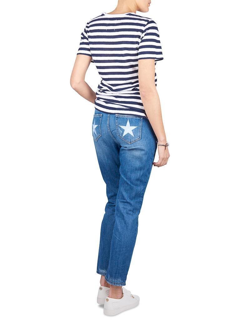 Zoe Karssen Sucker T-shirt blue-white striped