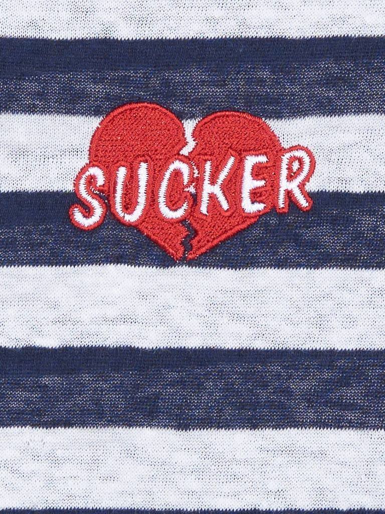 Zoe Karssen Sucker T-shirt blue-white striped