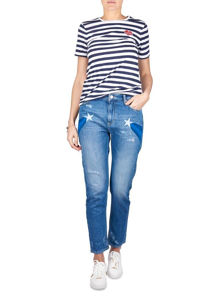 Zoe Karssen Sucker T-shirt blue-white striped