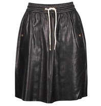Rika Lake leather skirt black