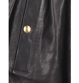 Rika Lake leren rok zwart