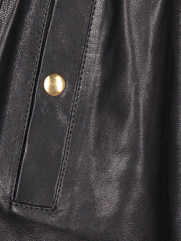 Rika Lake leather skirt black