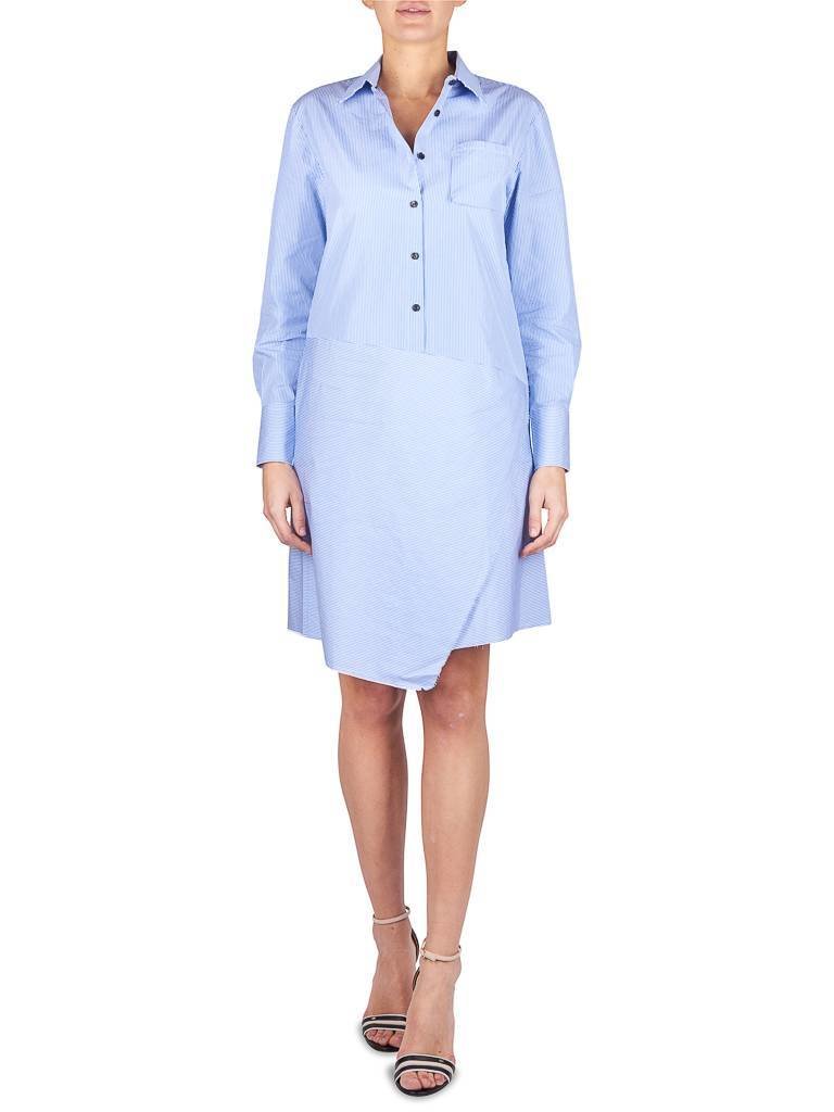 Rika Demian dress light blue striped