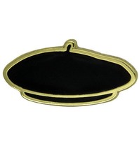 Godert.me Parisian beret cap pin black gold